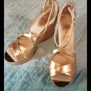 Gillian cork wedge heels